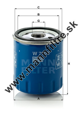 Olejový filter MANN FILTER W 716/1