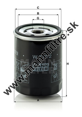Olejový filter MANN FILTER W 717/2