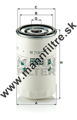 Olejový filter MANN FILTER W 719/27