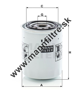 Olejový filter MANN FILTER W 8010