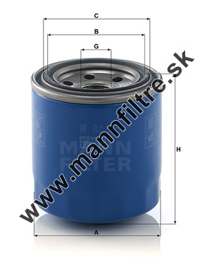 Olejový filter MANN FILTER W 8017