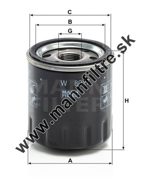 Olejový filter MANN FILTER W 8027