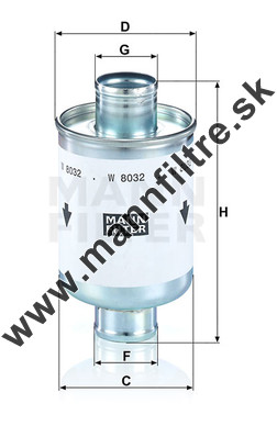 Filter hydrauliky MANN FILTER W 8032