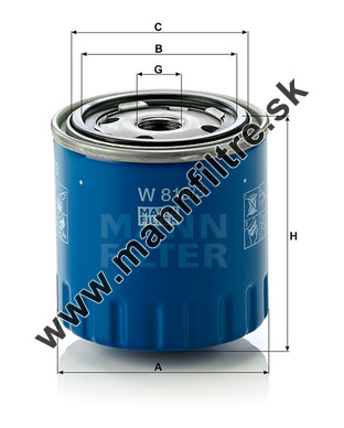 Olejový filter MANN FILTER W 815/3