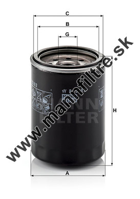 Olejový filter MANN FILTER W 815/82