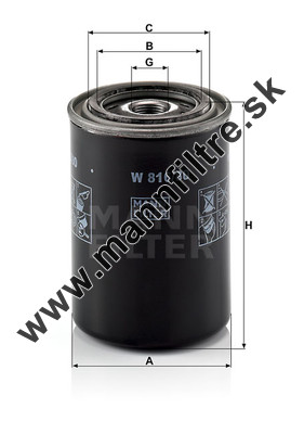 Olejový filter MANN FILTER W 816/80