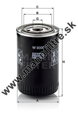Olejový filter MANN FILTER W 9009