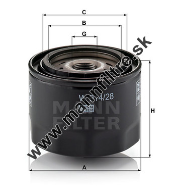 Olejový filter MANN FILTER W 914/28