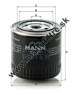 Olejový filter MANN FILTER W 920/17