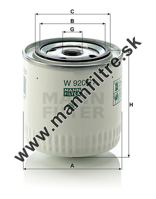 Olejový filter MANN FILTER W 920/21