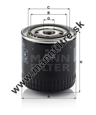 Olejový filter MANN FILTER W 920/6