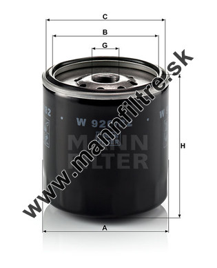 Olejový filter MANN FILTER W 920/82