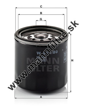 Olejový filter MANN FILTER W 921/80