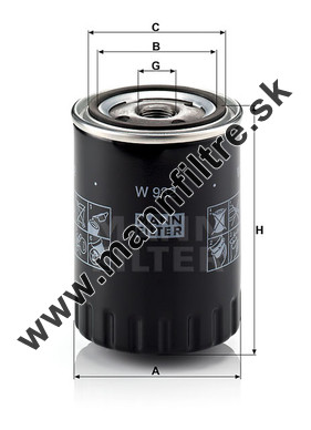 Olejový filter MANN FILTER W 932