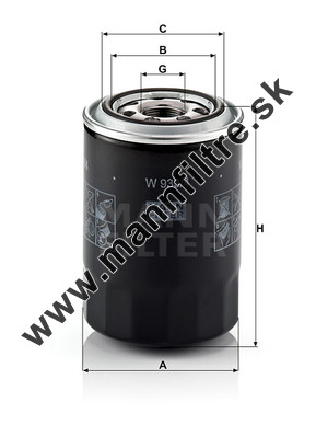 Olejový filter MANN FILTER W 933/4