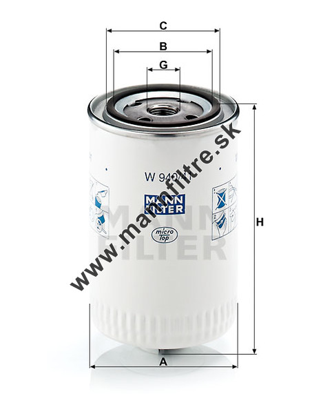 MANN-FILTER W 940/69 - Filtre à Huile Premium Pour Poids Lourds Et Autobus