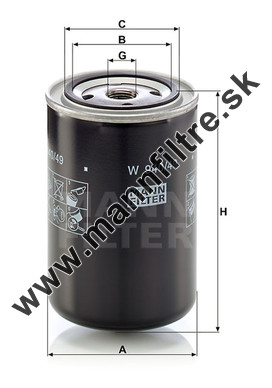 Olejový filter MANN FILTER W 940/49