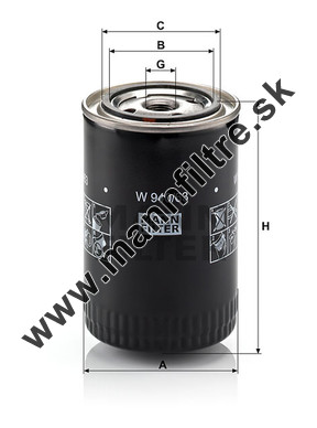 Olejový filter MANN FILTER W 940/63