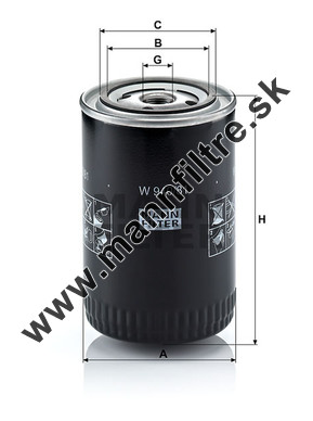 Olejový filter MANN FILTER W 940/81