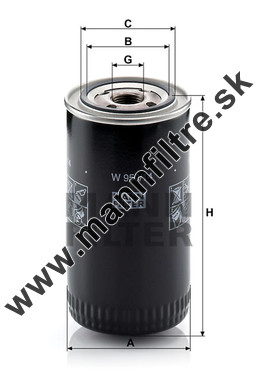 Olejový filter MANN FILTER W 950/14