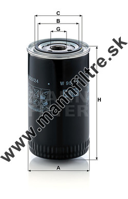 Olejový filter MANN FILTER W 950/24