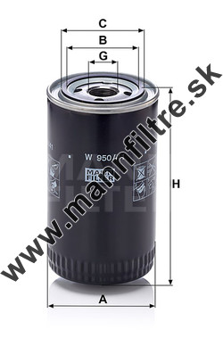 Olejový filter MANN FILTER W 950/41