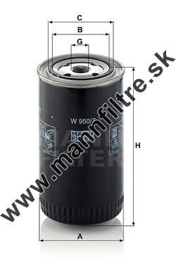 Olejový filter MANN FILTER W 950/7