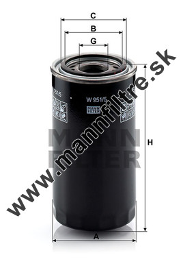 Filter hydrauliky MANN FILTER W 951/5
