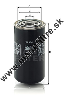 Olejový filter MANN FILTER W 954