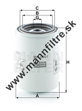 Filter chladiacej kvapaliny MANN FILTER WA 9001