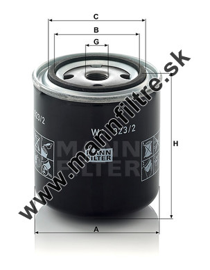 Filter chladiacej kvapaliny MANN FILTER WA 923/2