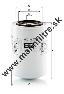 Filter hydrauliky MANN FILTER WD 10 004