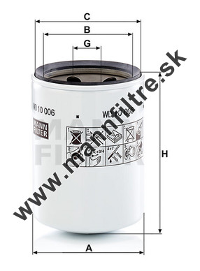 Filter hydrauliky MANN FILTER WD 10 006