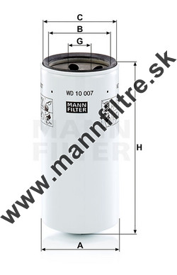 Filter hydrauliky MANN FILTER WD 10 007