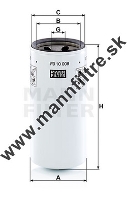 Filter hydrauliky MANN FILTER WD 10 008