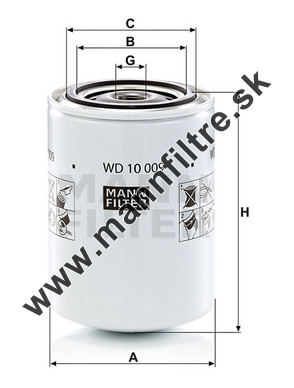Filter hydrauliky MANN FILTER WD 10 009