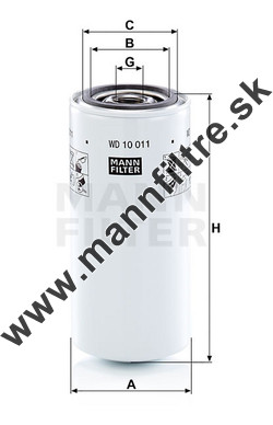 Filter hydrauliky MANN FILTER WD 10 011