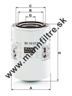 Filter hydrauliky MANN FILTER WD 10 013