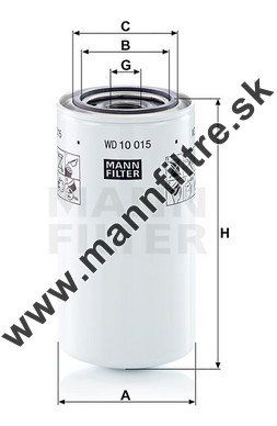 Filter hydrauliky MANN FILTER WD 10 015