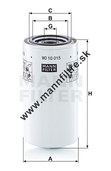 Filter hydrauliky MANN FILTER WD 10 015 | MANN FILTRE.sk