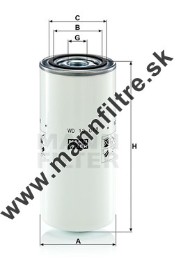 Filter hydrauliky MANN FILTER WD 10 018