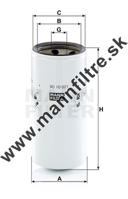 Filter hydrauliky MANN FILTER WD 10 021
