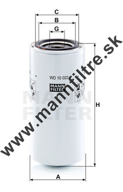 Filter hydrauliky MANN FILTER WD 10 022