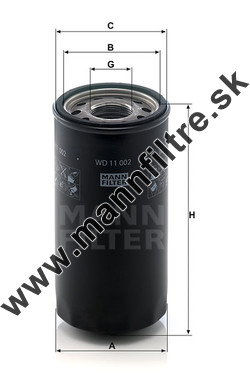 Filter hydrauliky MANN FILTER WD 11 002