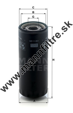 Filter hydrauliky MANN FILTER WD 11 003