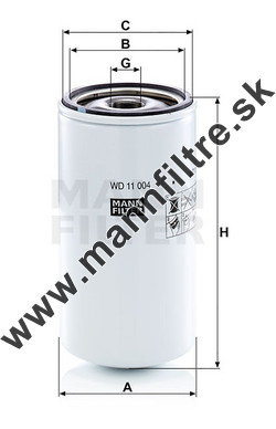Filter hydrauliky MANN FILTER WD 11 004