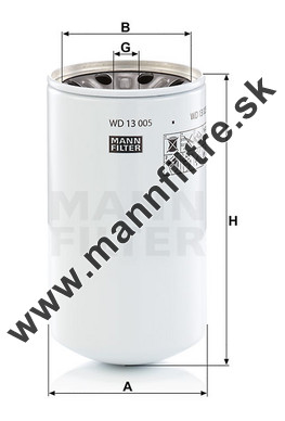 Filter hydrauliky MANN FILTER WD 13 005 x