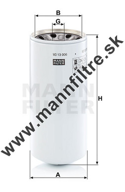 Filter hydrauliky MANN FILTER WD 13 006 x