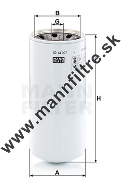 Filter hydrauliky MANN FILTER WD 13 007 x