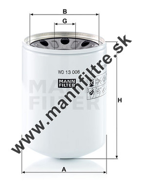 Filter hydrauliky MANN FILTER WD 13 008 x